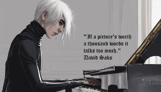 If a picture's worth a thousand words it talks too much. David Saks