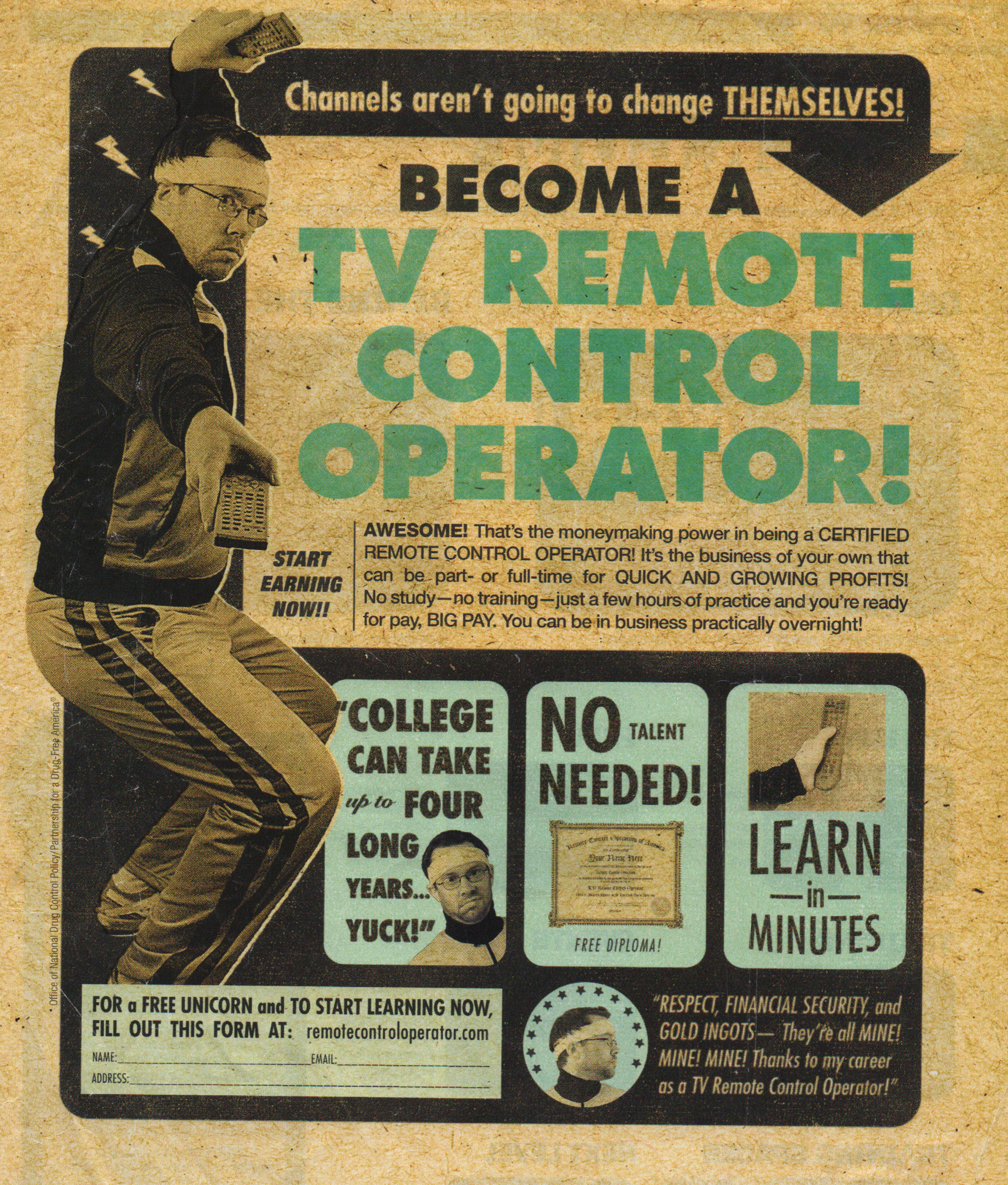 Become a certified TV remote control operator !